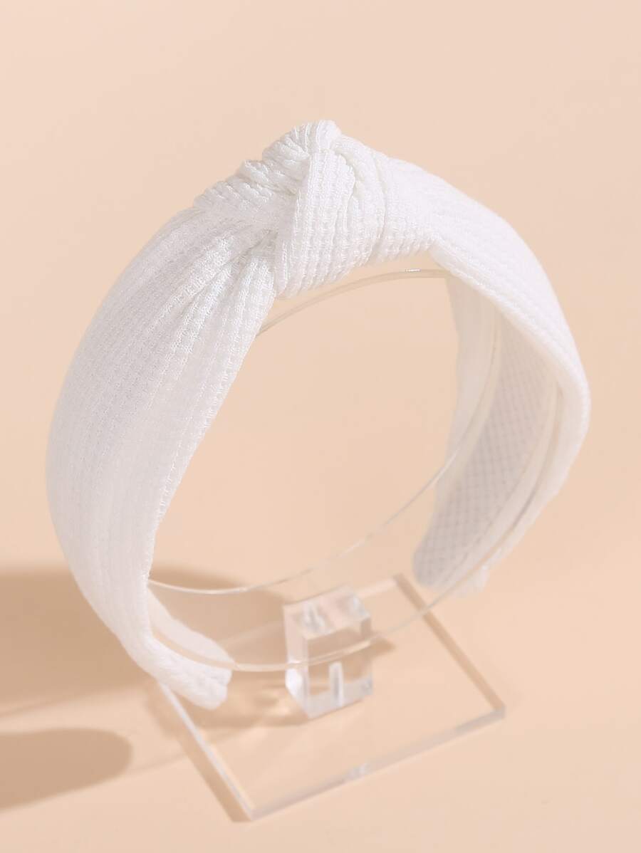 Headband Summer Knit - Diadema ancha con diseño de nudo,