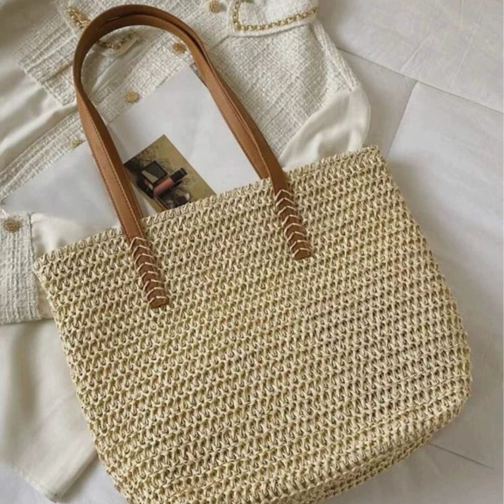 Tote Bag Beach - Bolso Tote de Rafia Tejida de