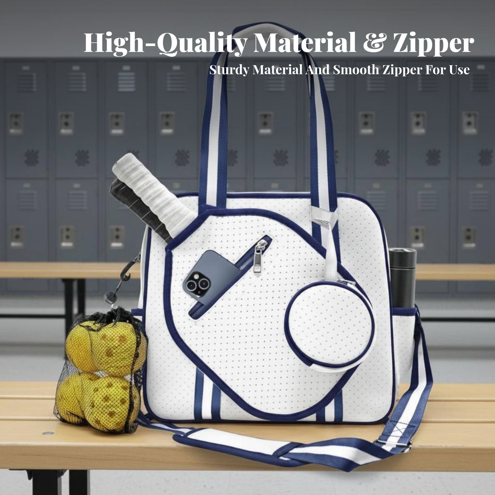 Tote Bag Beach - Bolsa para Palas de Pickleball, Transpirable,