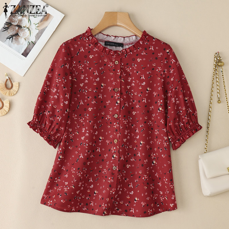 Romper Floral Print - Blusa ZANZEA 2026 con Estampado Floral
