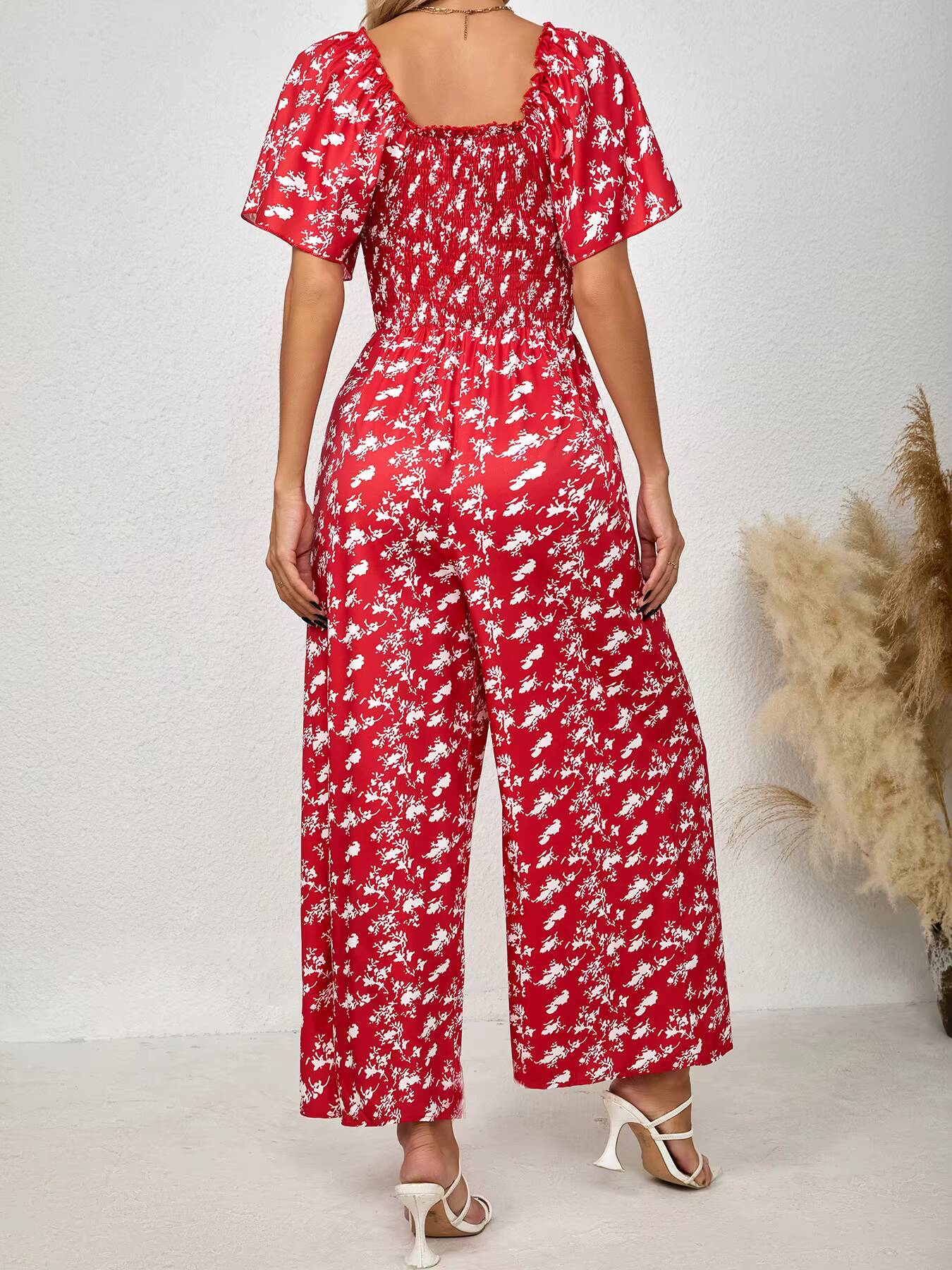 Mono rojo para mujer con estam - Romper Floral Print reseña y precio