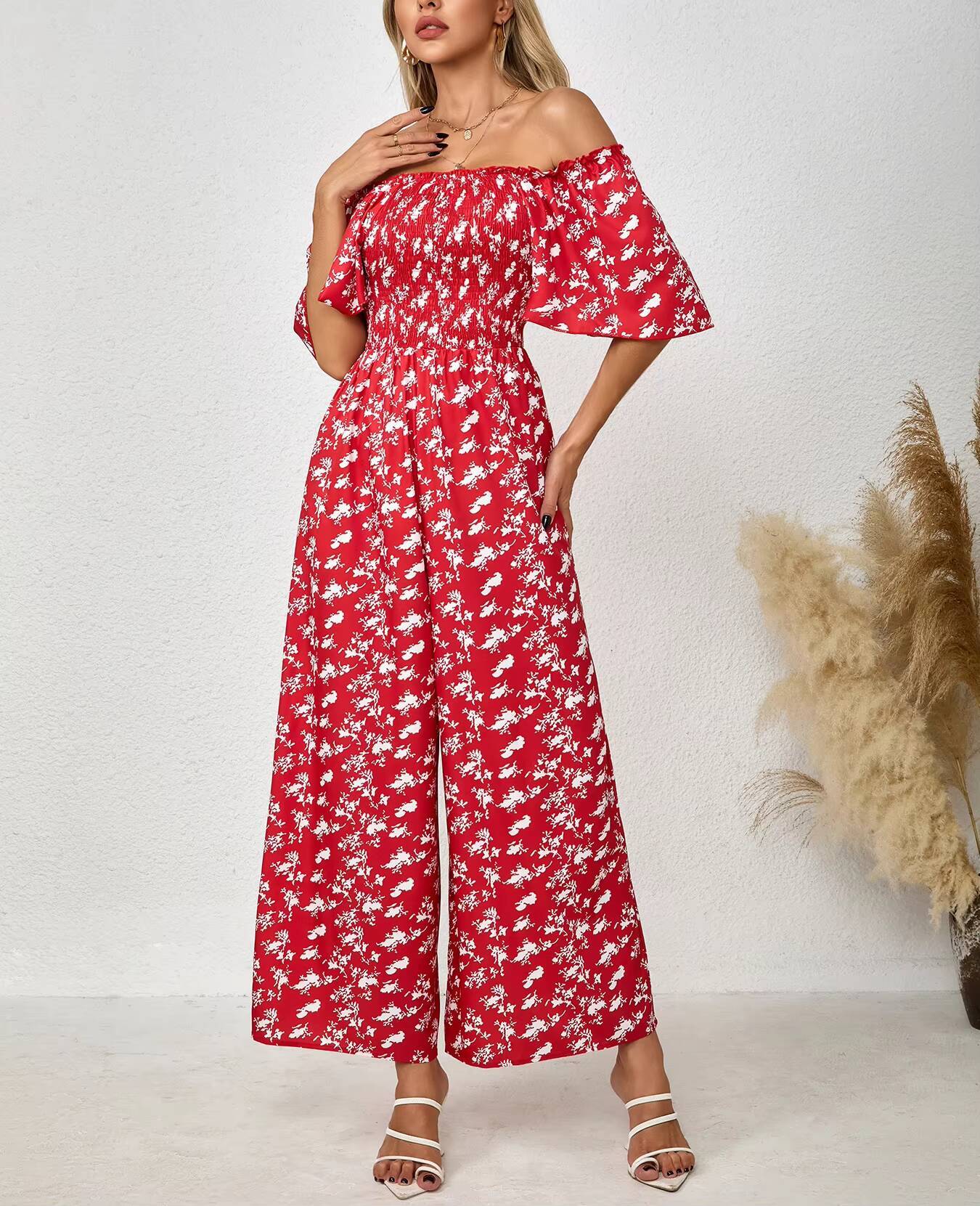 Mono rojo para mujer con estam - Romper Floral Print reseña y precio