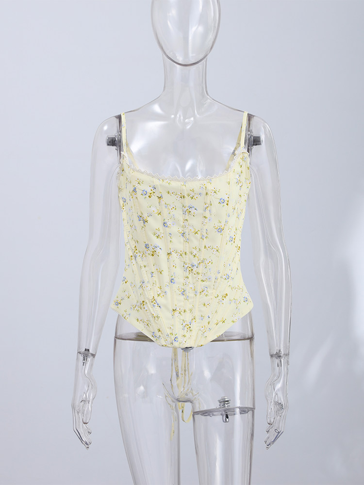Top corto de tirantes finos co - Romper Floral Print reseña y precio