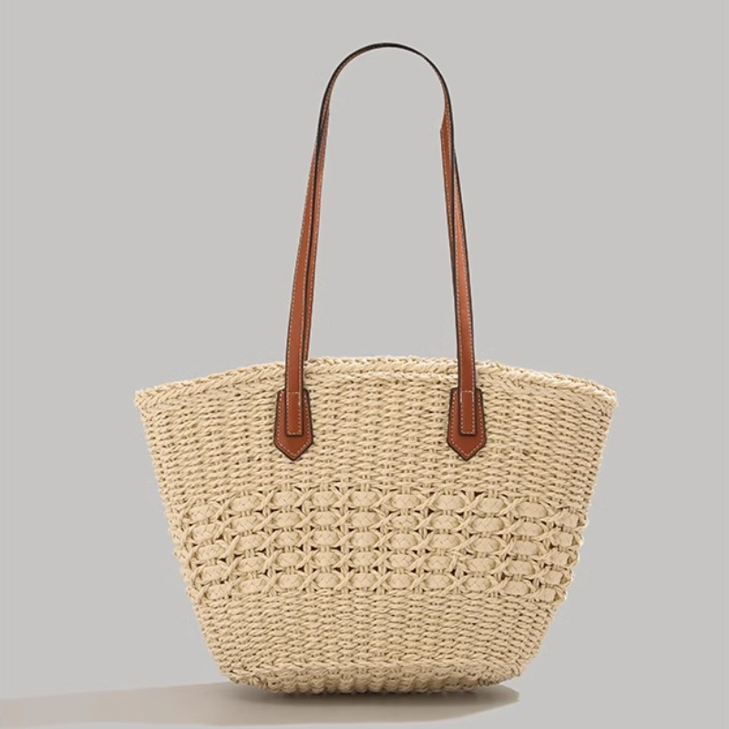 Bolsa de paja plegable extragr - Tote Bag Beach reseña y precio