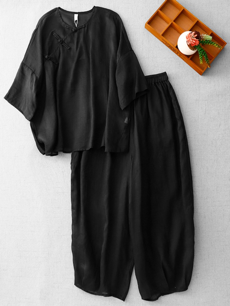 Nuevo Conjunto de Verano de Es - Linen Pant Wide reseña y precio