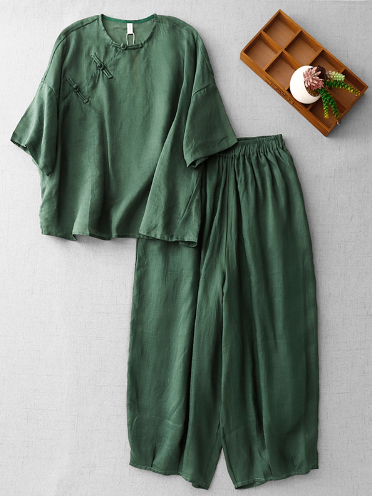 Nuevo Conjunto de Verano de Es - Linen Pant Wide reseña y precio
