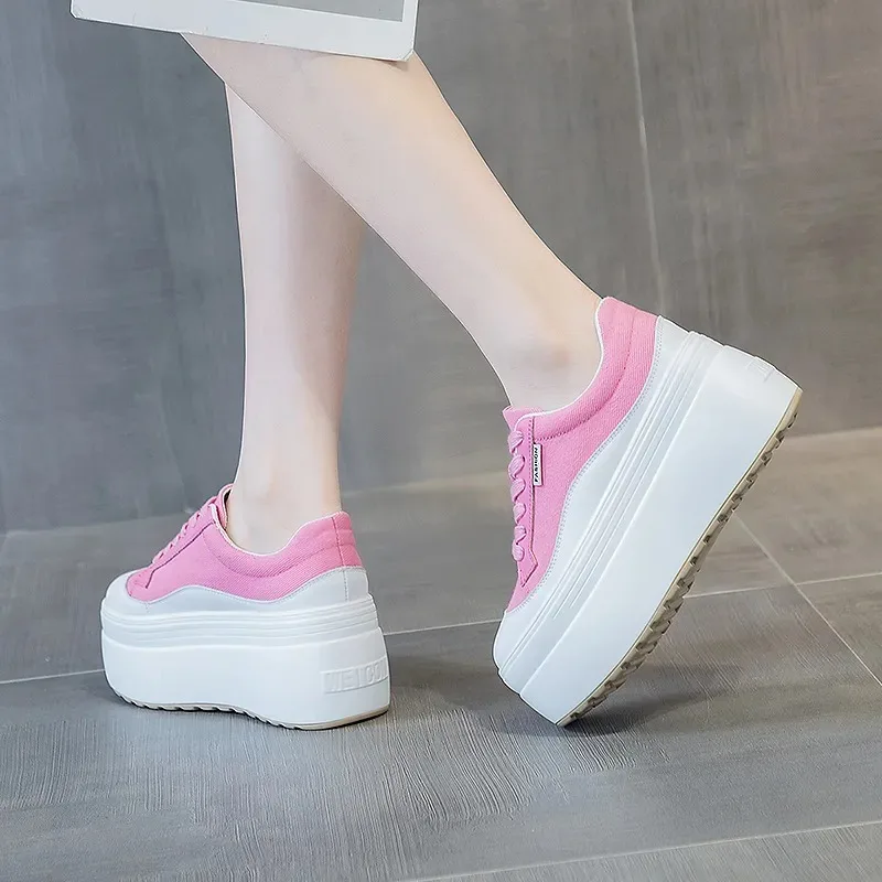 8cm nueva lona cuero genuino m - Wedge Espadrille Women reseña y precio