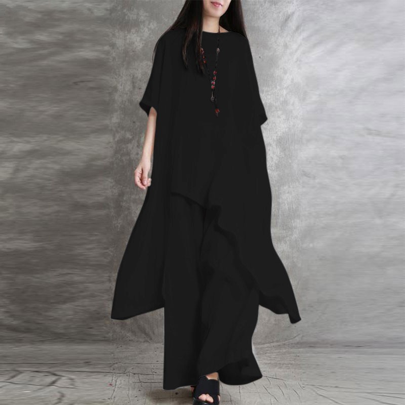 Conjunto de 2 piezas de algodó - Linen Pant Wide reseña y precio