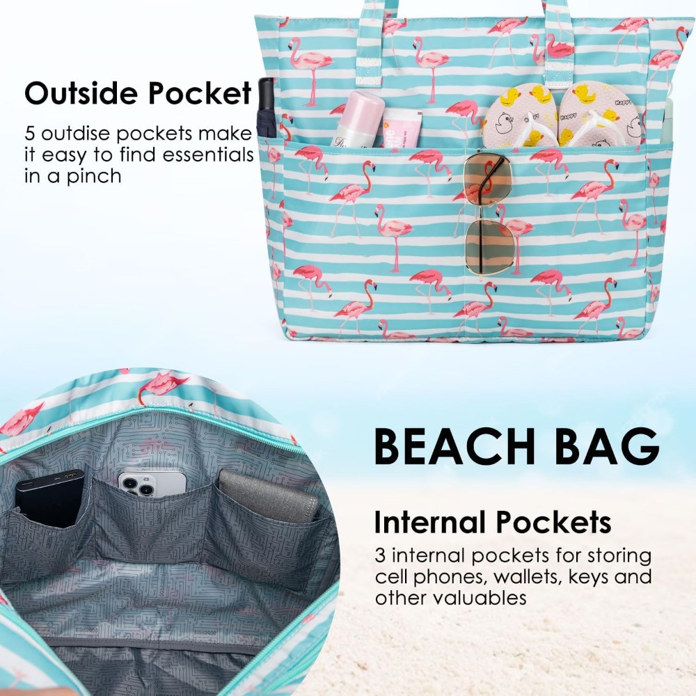 Bolsas de playa para mujer, im - Tote Bag Beach reseña y precio
