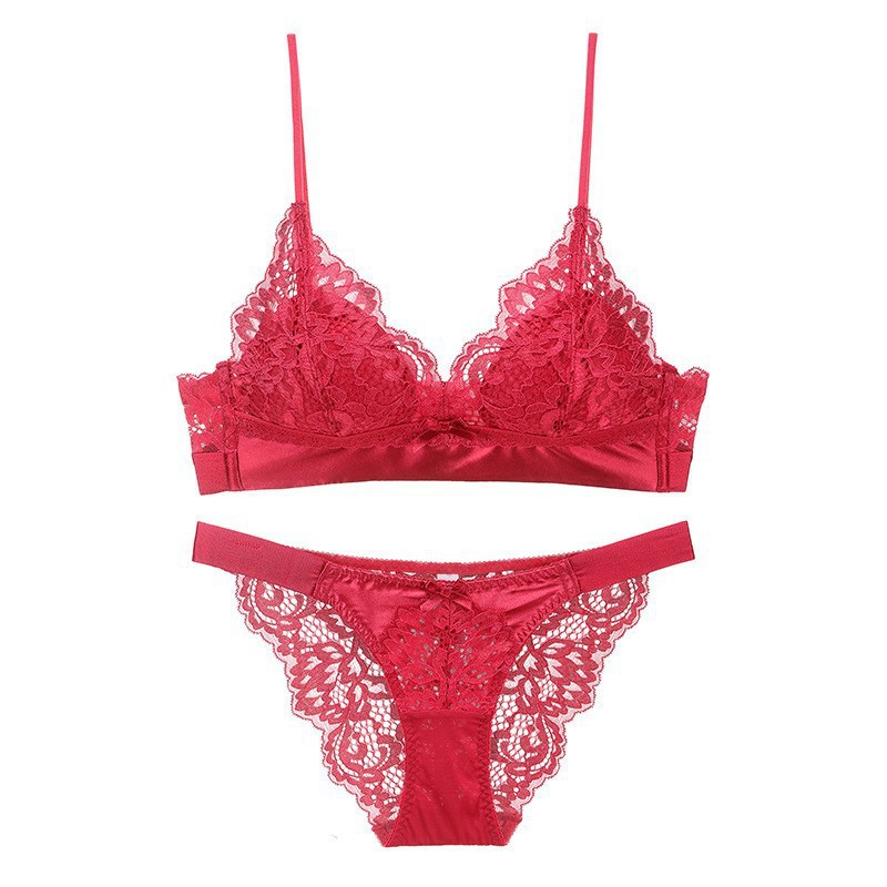 Bralette de lencería francesa, - Bralette Triangle Set reseña y precio