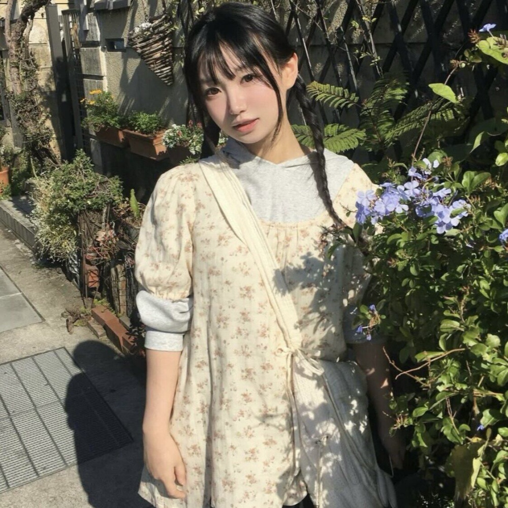 Camisa Retro Japonesa con Esta - Romper Floral Print reseña y precio
