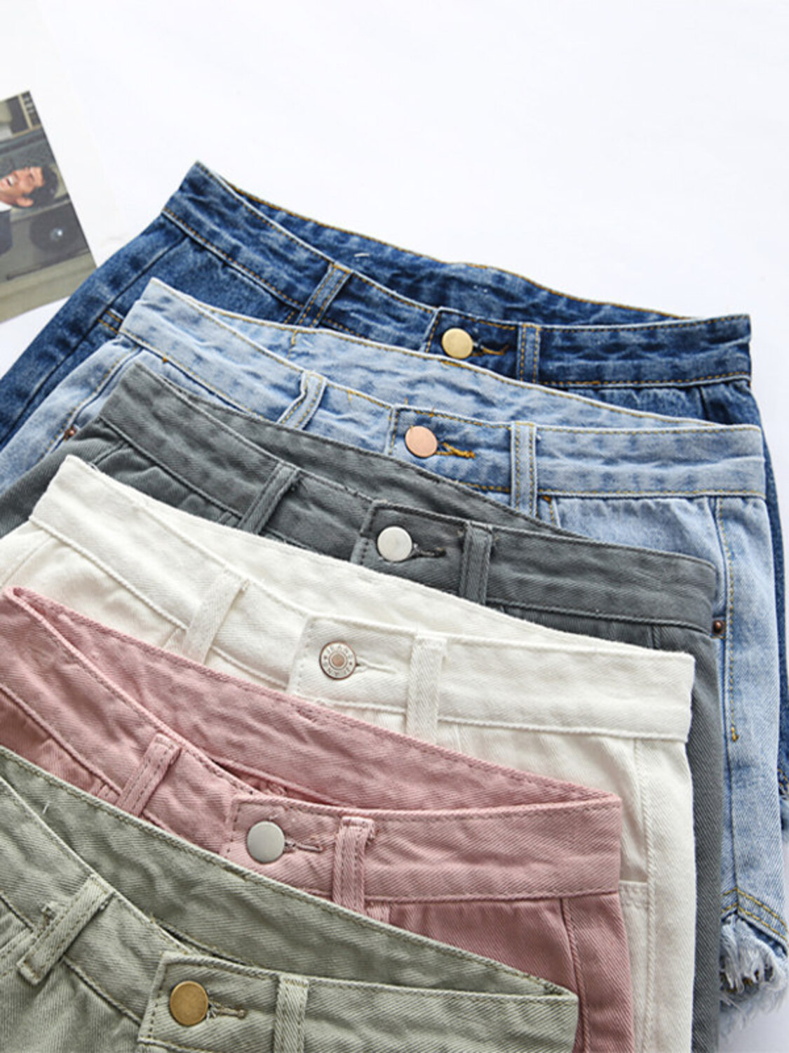 Shorts de Mezclilla de Cintura - Shorts Denim Frayed reseña y precio
