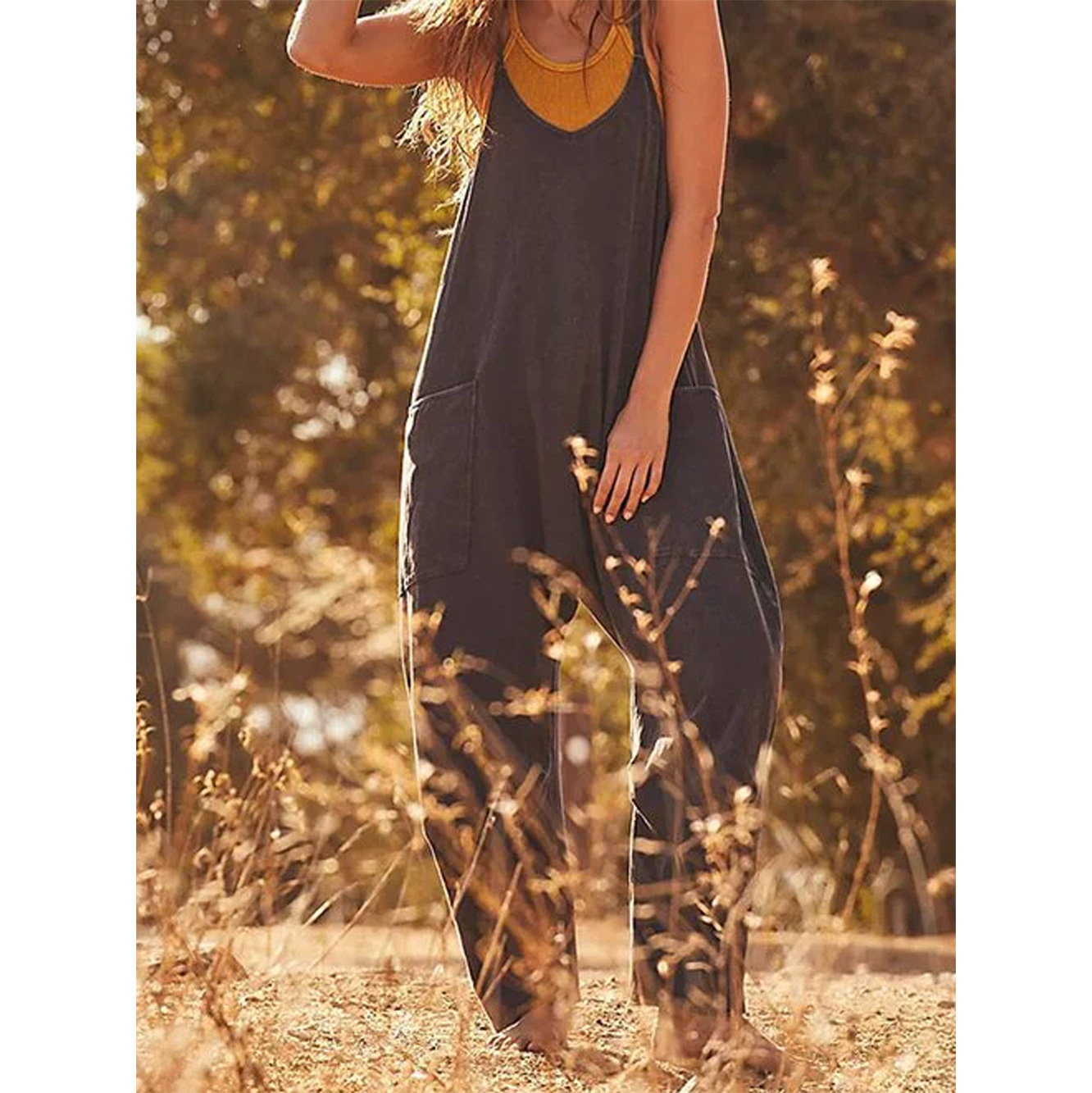 Mono holgado de verano, inform - Jumpsuit Linen Relaxed reseña y precio