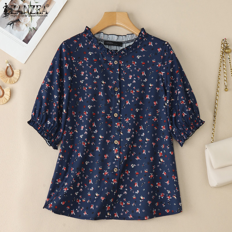 Blusa ZANZEA 2026 con Estampad - Romper Floral Print reseña y precio