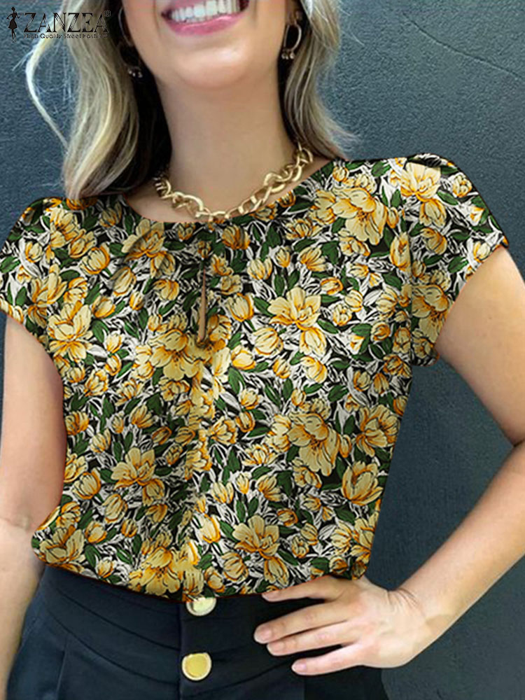 ZANZEA-Blusa Bohemia con estam - Romper Floral Print reseña y precio