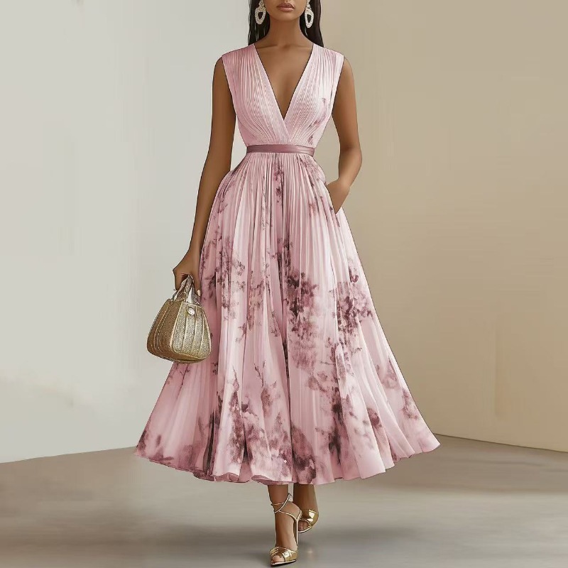 Vestido midi plisado con estam - Midi Skirt Floral reseña y precio